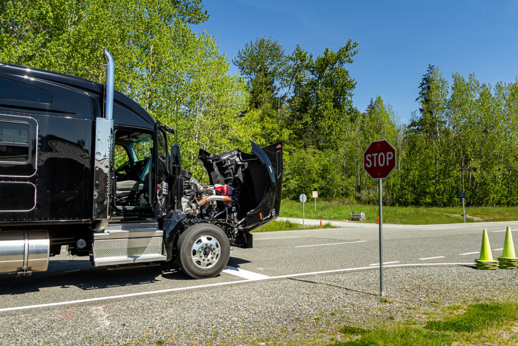 Working on trucks at Paccar Technical Center, Seattle WA.